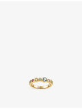 Sif Jakobs ring gold-plated silver multicoloured cubic zirconia - British product