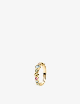 Sif Jakobs Sardinien 18ct Gold-Plated 925 Sterling-Silver and Multicoloured Cubic Zirconia Ring