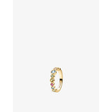Sardinien 18ct Gold-Plated 925 Sterling-Silver and Multicoloured Cubic Zirconia Ring - K