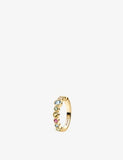 Sif Jakobs Sardinien 18ct Gold-Plated 925 Sterling-Silver and Multicoloured Cubic Zirconia Ring