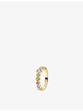 Sif Jakobs ring gold-plated silver multicoloured cubic zirconia - British product