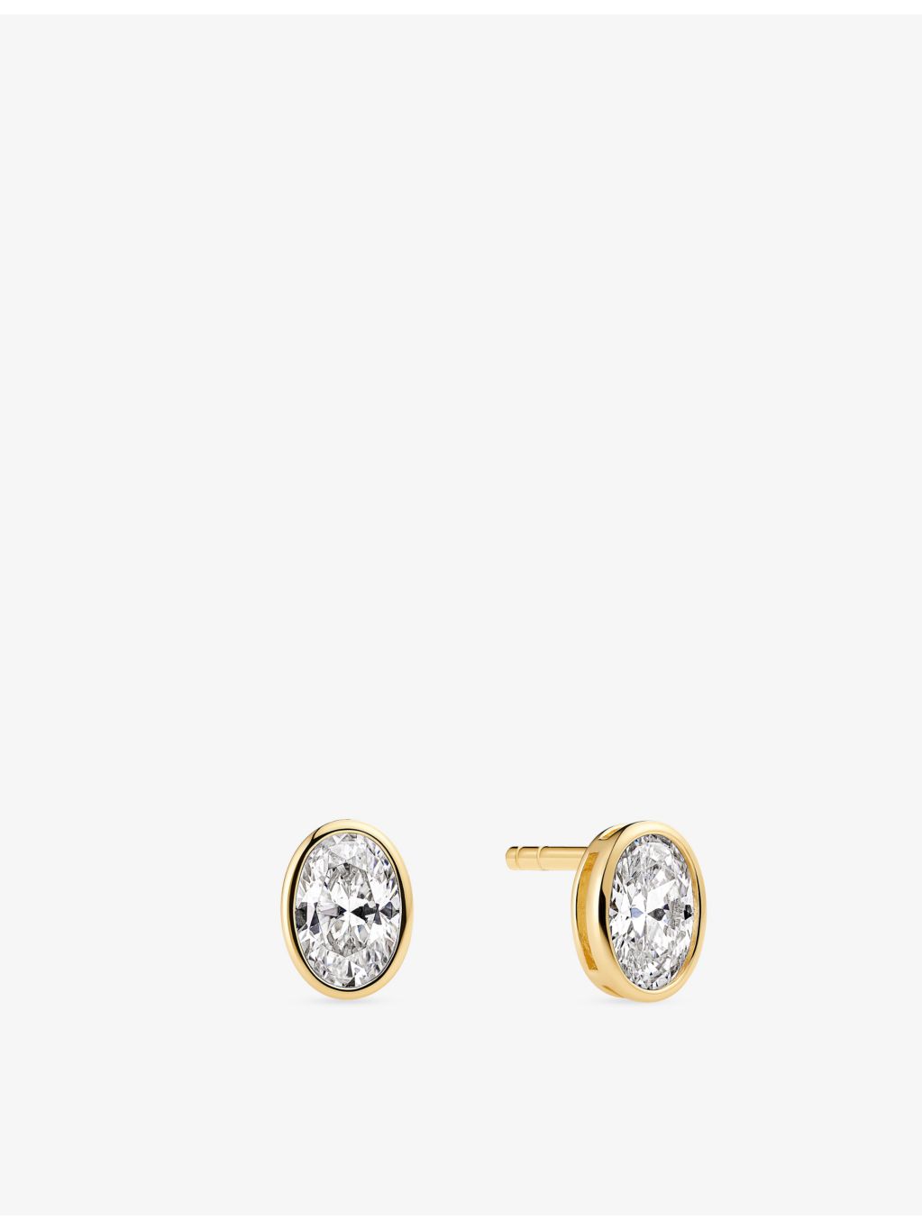 Sif Jakobs Sardinien oval cubic zirconia stud earrings (British brand)