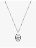 Sif Jakobs rhodium-plated sterling silver cubic zirconia pendant necklace - British product