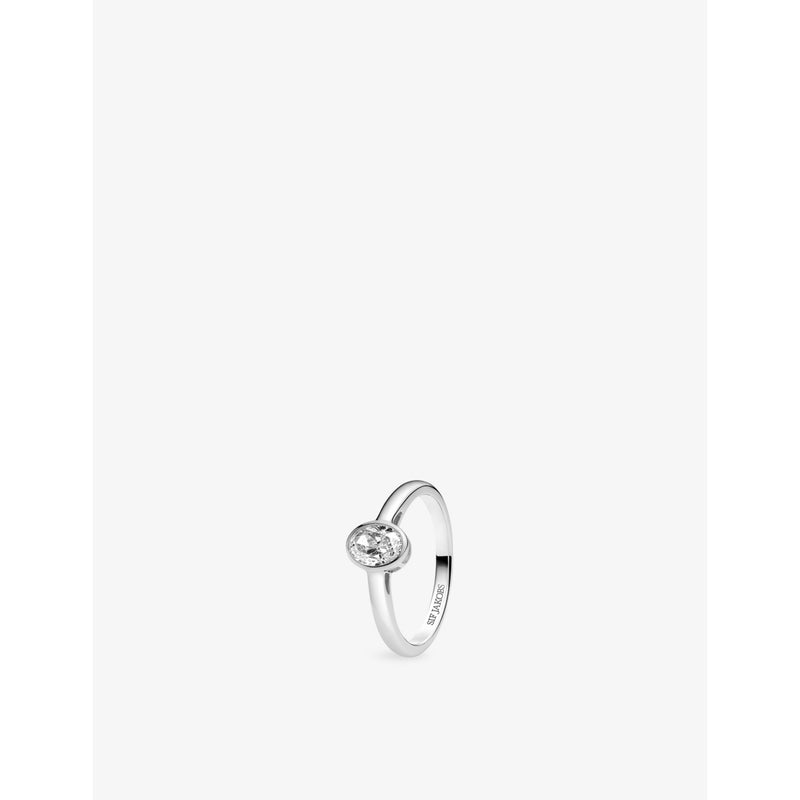 Sardinien Ovale Piccolo Sterling-Silver And Zirconia Ring - K
