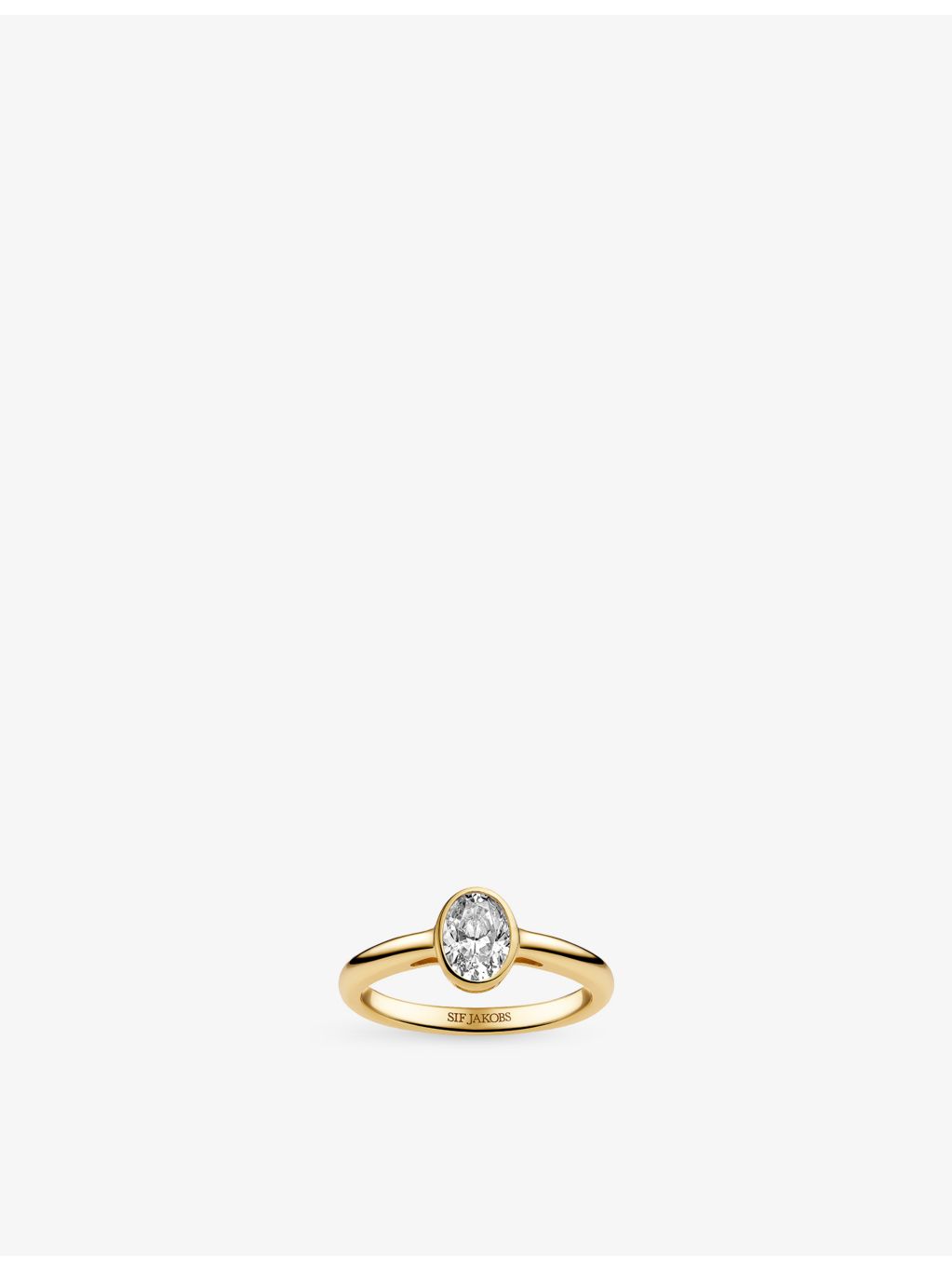 Sif Jakobs gold plated silver zirconia ring, imported from the UK