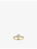 Sif Jakobs gold plated silver zirconia ring, imported from the UK