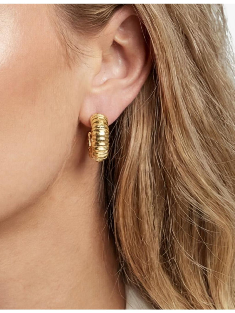 Sif Jakobs 18ct gold-plated sterling silver hoop earrings 2.2cm, UK version