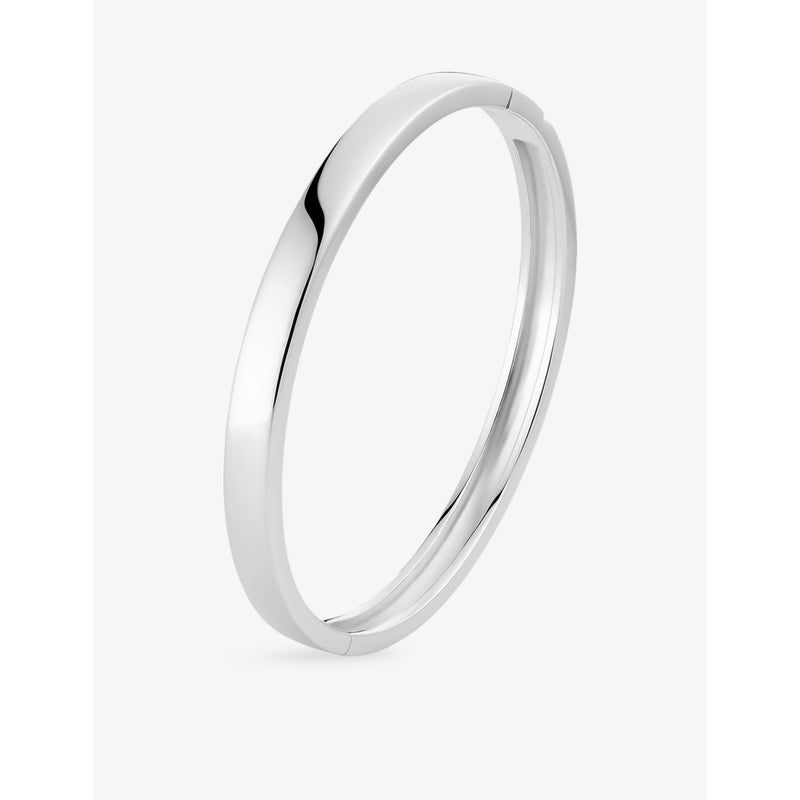 Sif Jakobs rhodium-plated sterling silver bangle 4.5cm, UK version