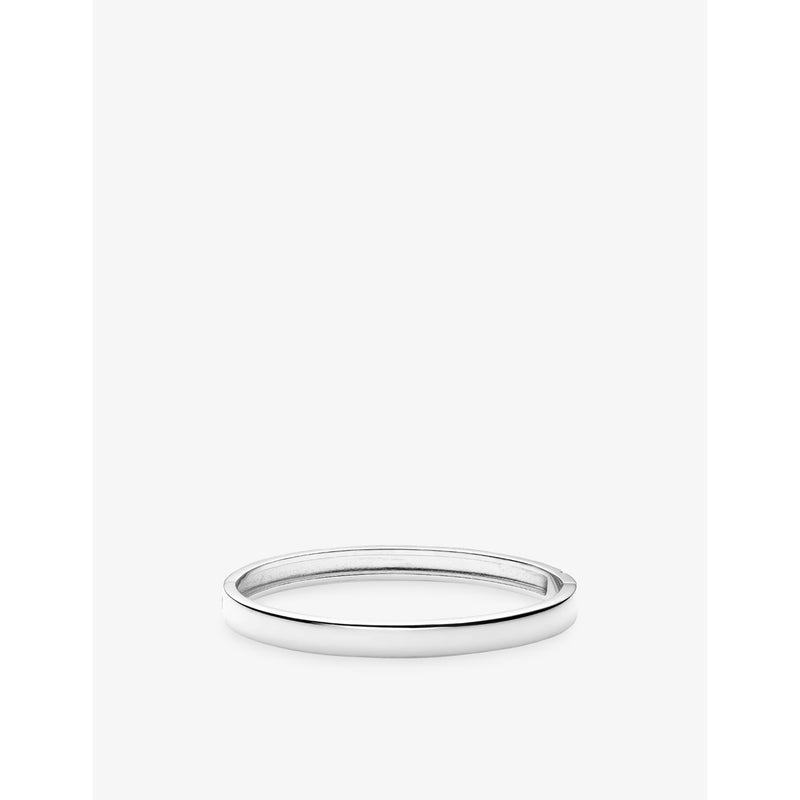 Sif Jakobs rhodium-plated sterling silver bangle 4.5cm, UK version