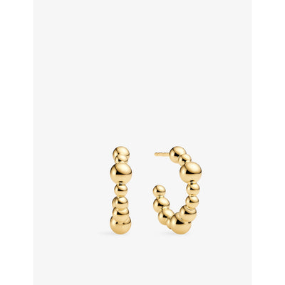 selfridges Sif Jakobs Bormio Circolo Piccolo 18ct Yellow Gold-Plated Sterling Silver Hoop Earrings- Buy online at McGrocer