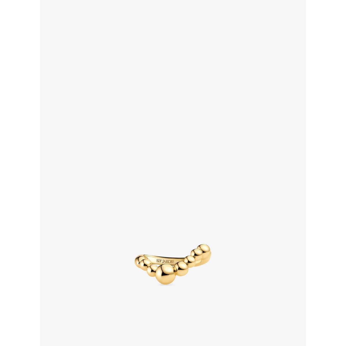Bormio Wave 18ct Yellow-Gold Plated Sterling-Silver Ring - K