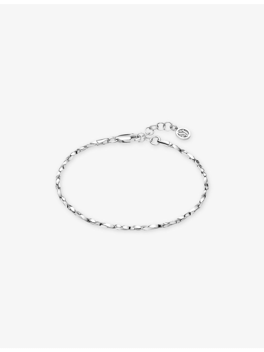 Sif Jakobs Savona rhodium-plated sterling silver chain bracelet, adjustable 17-19cm (British brand)