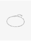 Sif Jakobs Savona rhodium-plated sterling silver chain bracelet, adjustable 17-19cm (British brand)
