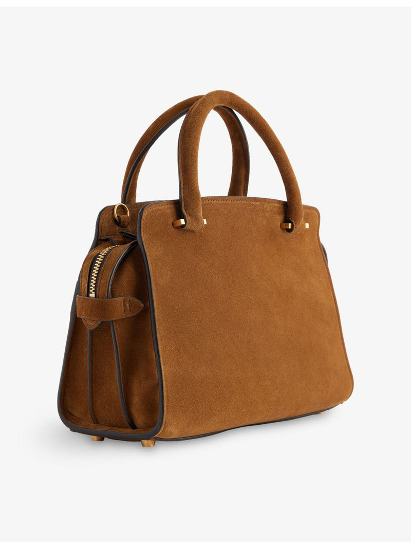 Métier Private Eye mini suede top-handle bag, UK version