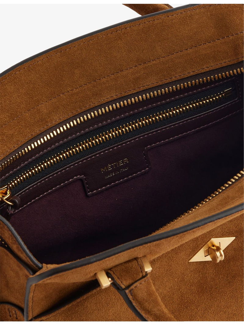 Métier Private Eye mini suede top-handle bag, UK version