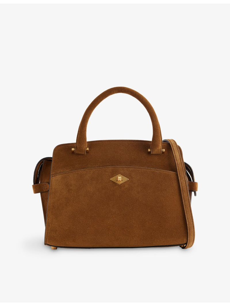 Métier Private Eye mini suede top-handle bag, UK version