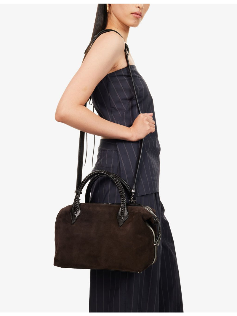 Métier Vérité City small suede top-handle bag, UK version