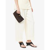 Métier Ease 24 suede pouch in calf leather - British product