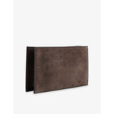 Métier Ease 24 suede pouch in calf leather - British product