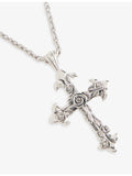Emanuele Bicocchi sterling silver rose cross necklace (British brand)
