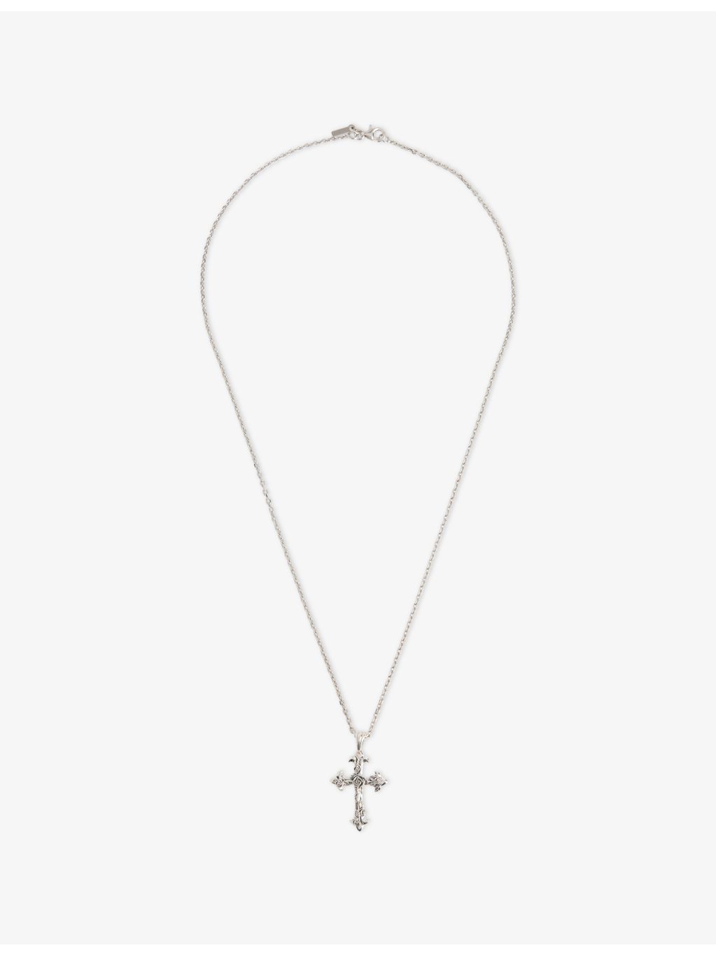 Emanuele Bicocchi sterling silver rose cross necklace (British brand)