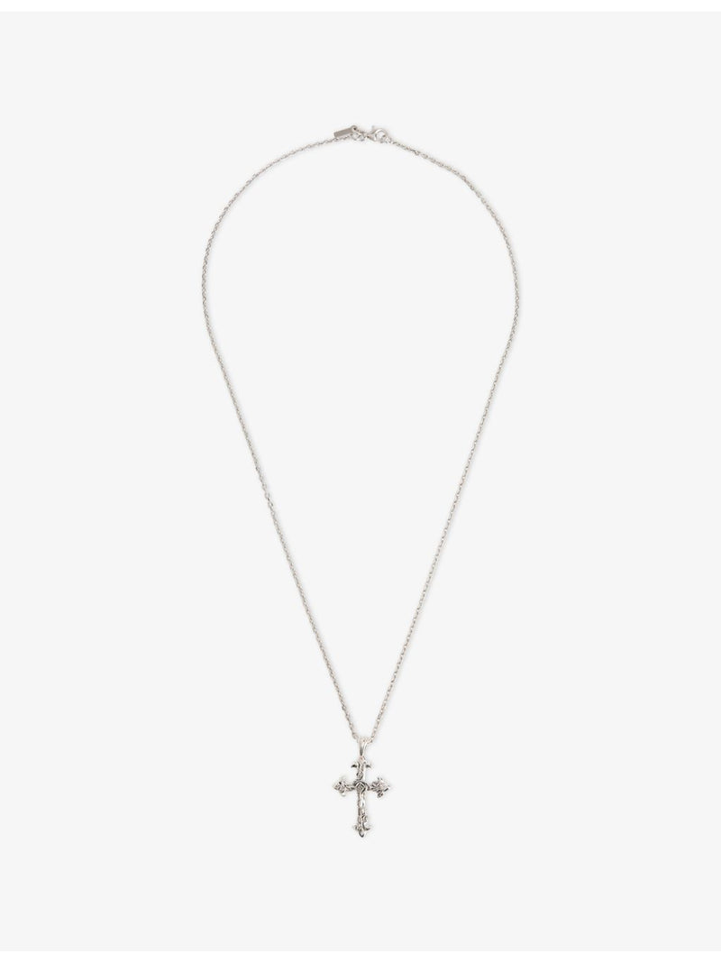 Emanuele Bicocchi sterling silver rose cross necklace (British brand)