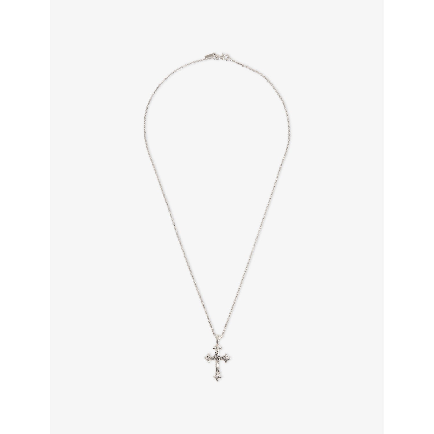 Emanuele Bicocchi sterling silver rose cross necklace (British brand)