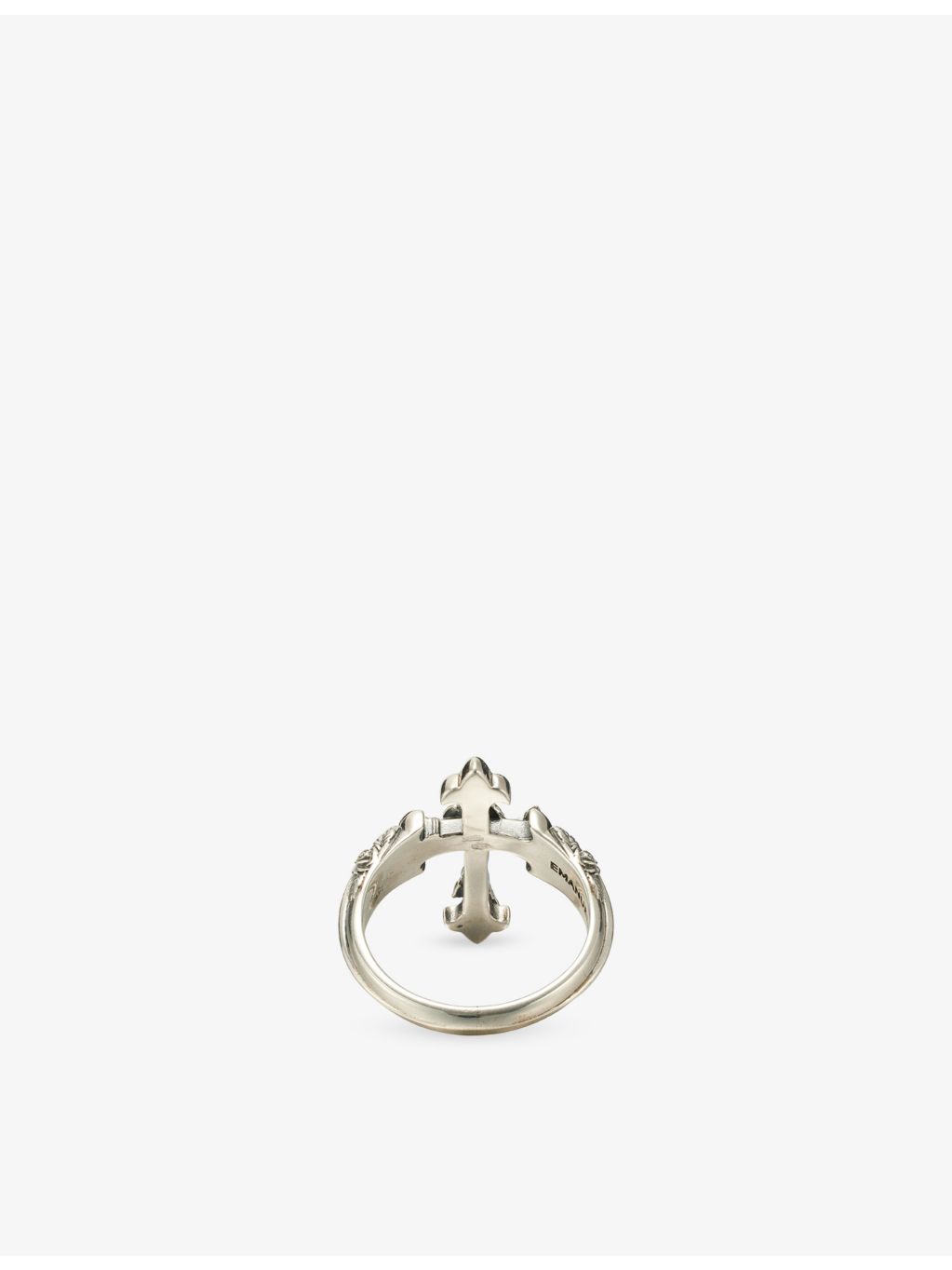 Emanuele Bicocchi rose cross sterling silver ring, imported from the UK
