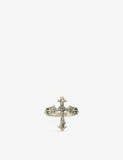 Emanuele Bicocchi Rose Cross Sterling Silver Ring