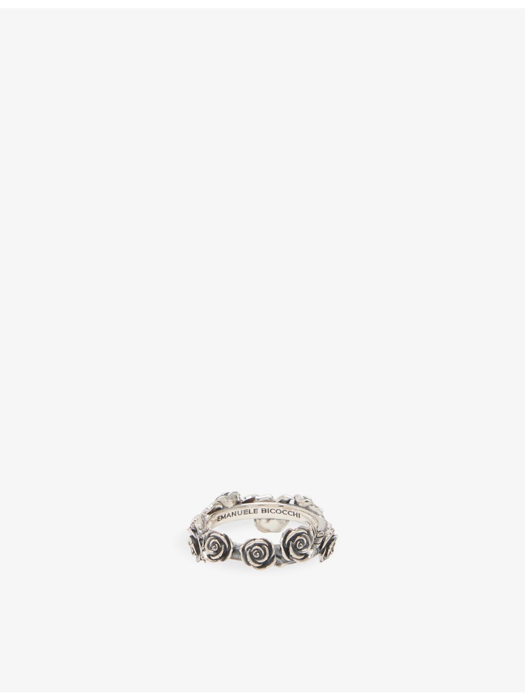 Emanuele Bicocchi rose slim sterling silver ring - British product