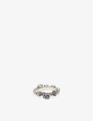 Emanuele Bicocchi Rose Slim Sterling Silver Ring