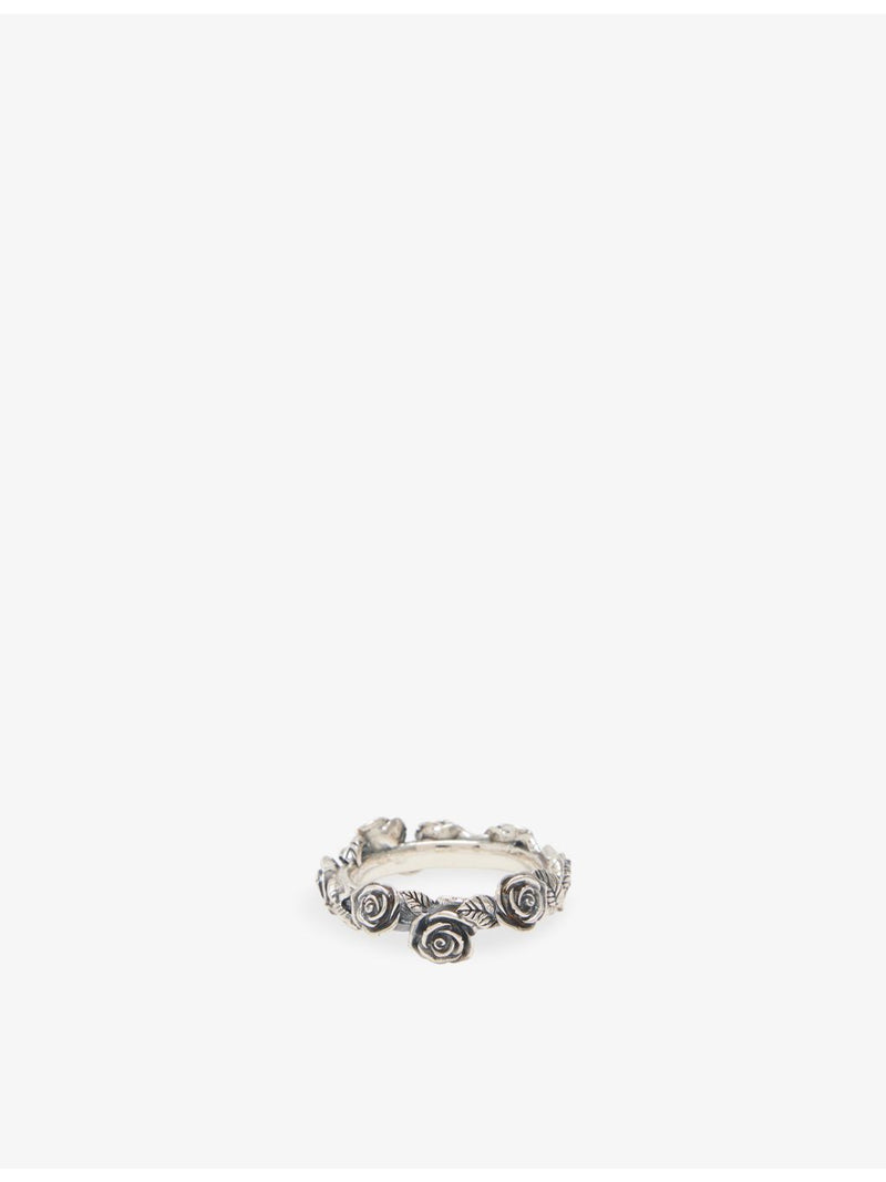 Emanuele Bicocchi rose slim sterling silver ring - British product