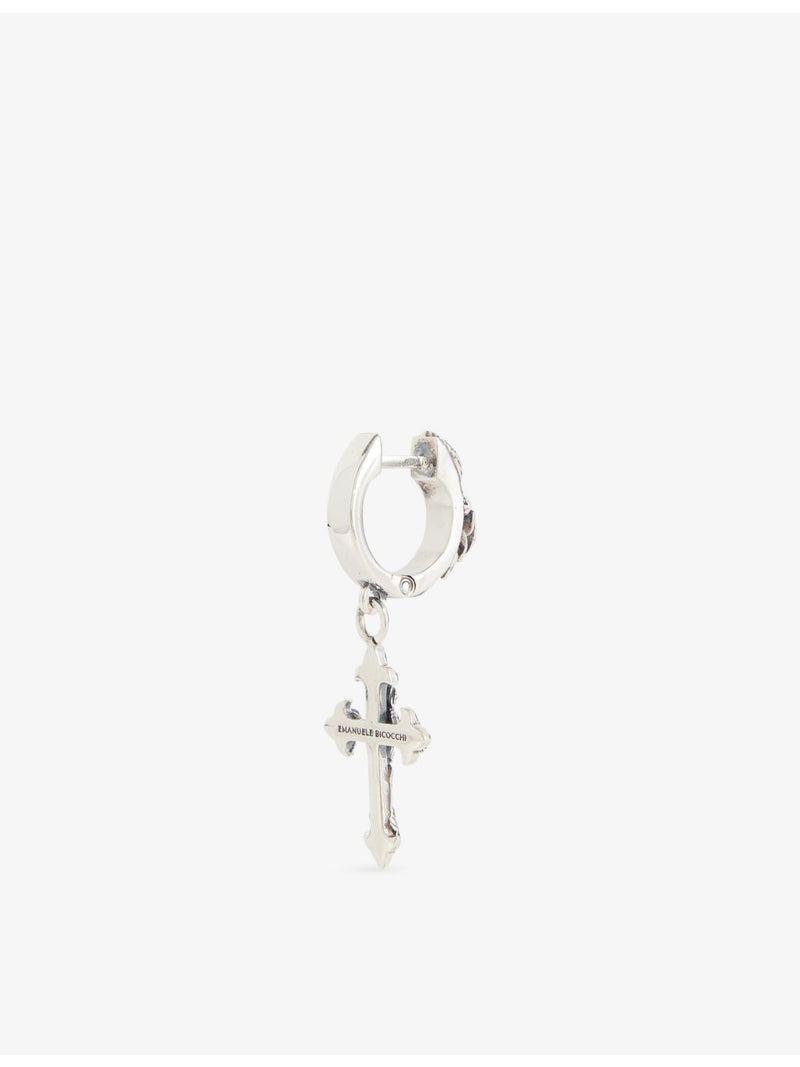 Emanuele Bicocchi sterling silver single earring with blooming roses - British product