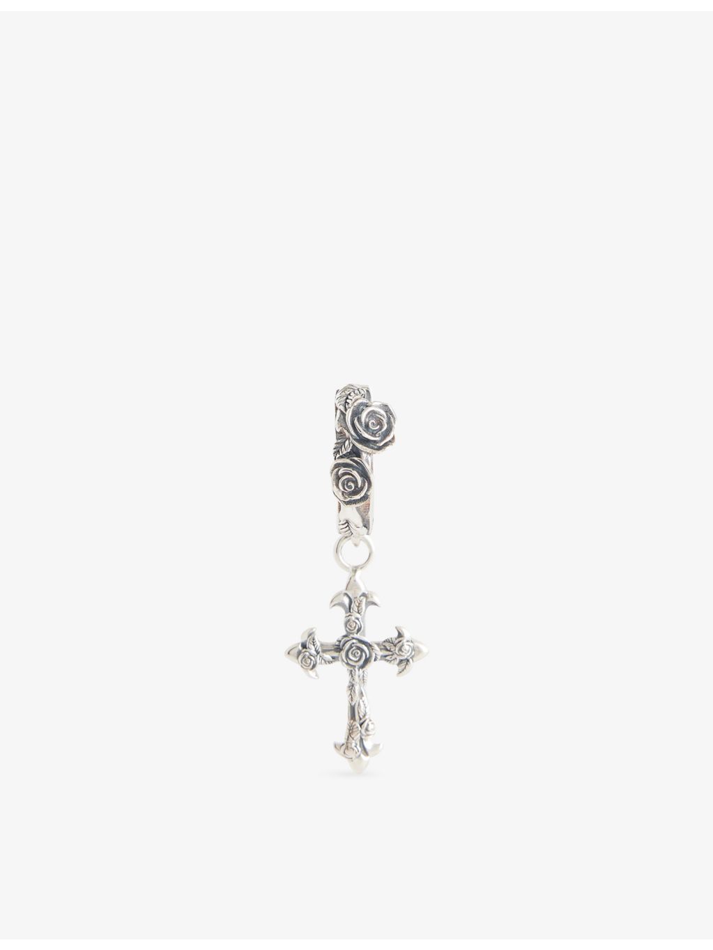 Emanuele Bicocchi sterling silver single earring with blooming roses - British product
