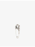 Emanuele Bicocchi sterling silver rose drop earring 4cm, UK version