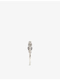 Emanuele Bicocchi sterling silver rose drop earring 4cm, UK version