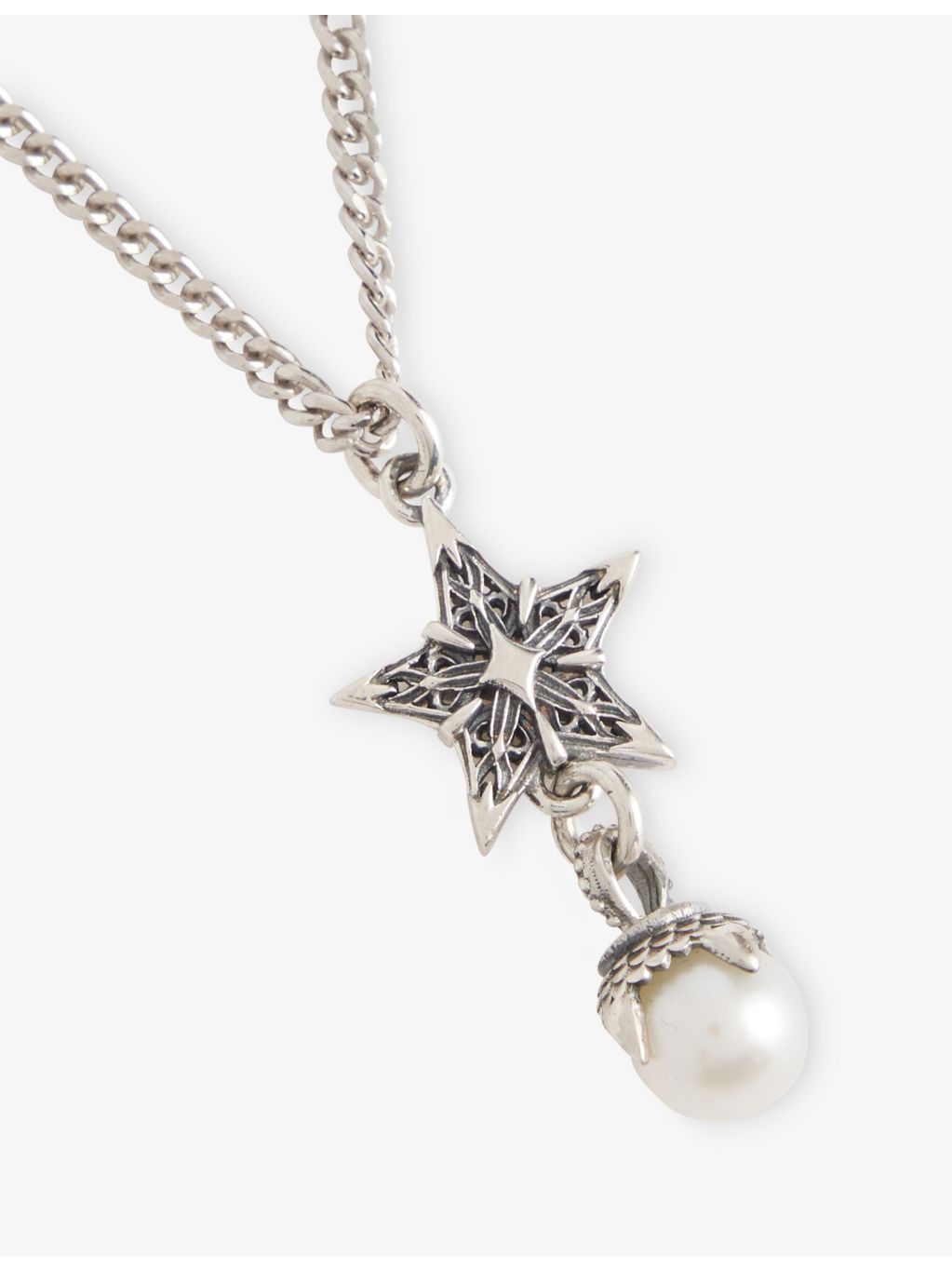 Emanuele Bicocchi sterling-silver pearl pendant necklace - British product