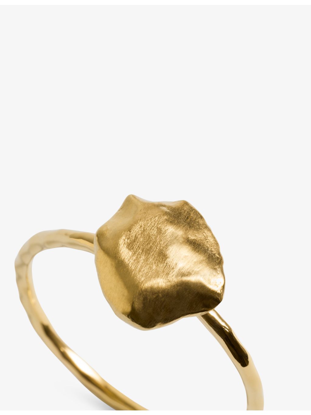 Monica Vinader Fragments Bold 18ct vermeil stacking ring, UK version