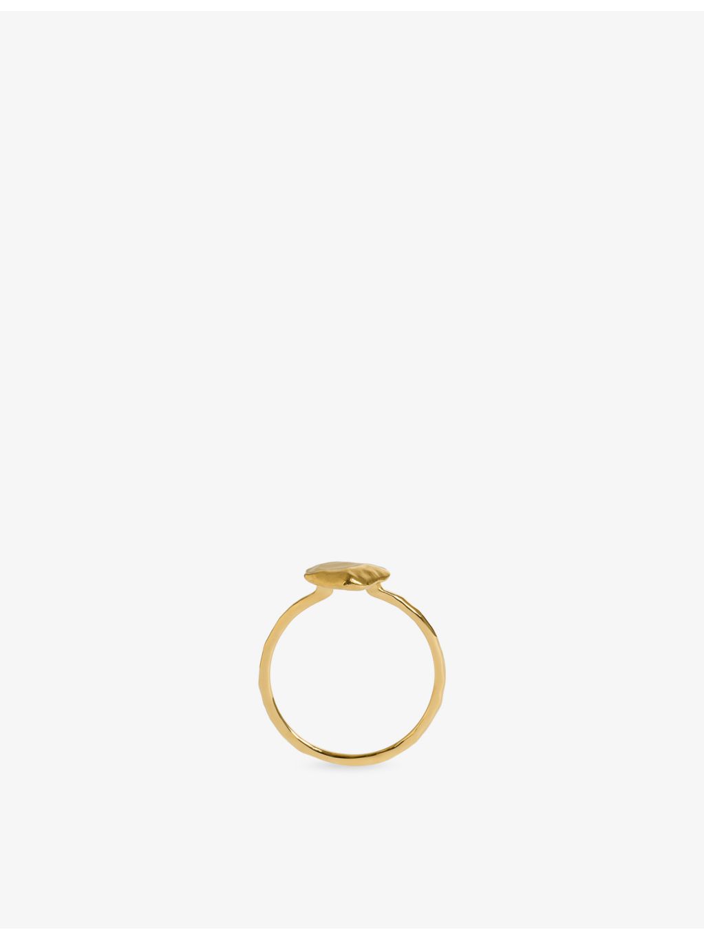 Monica Vinader Fragments Bold 18ct vermeil stacking ring, UK version