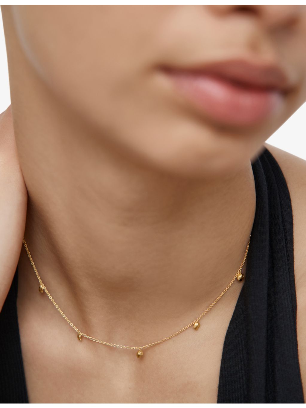 Monica Vinader gold vermeil chain necklace, imported from the UK