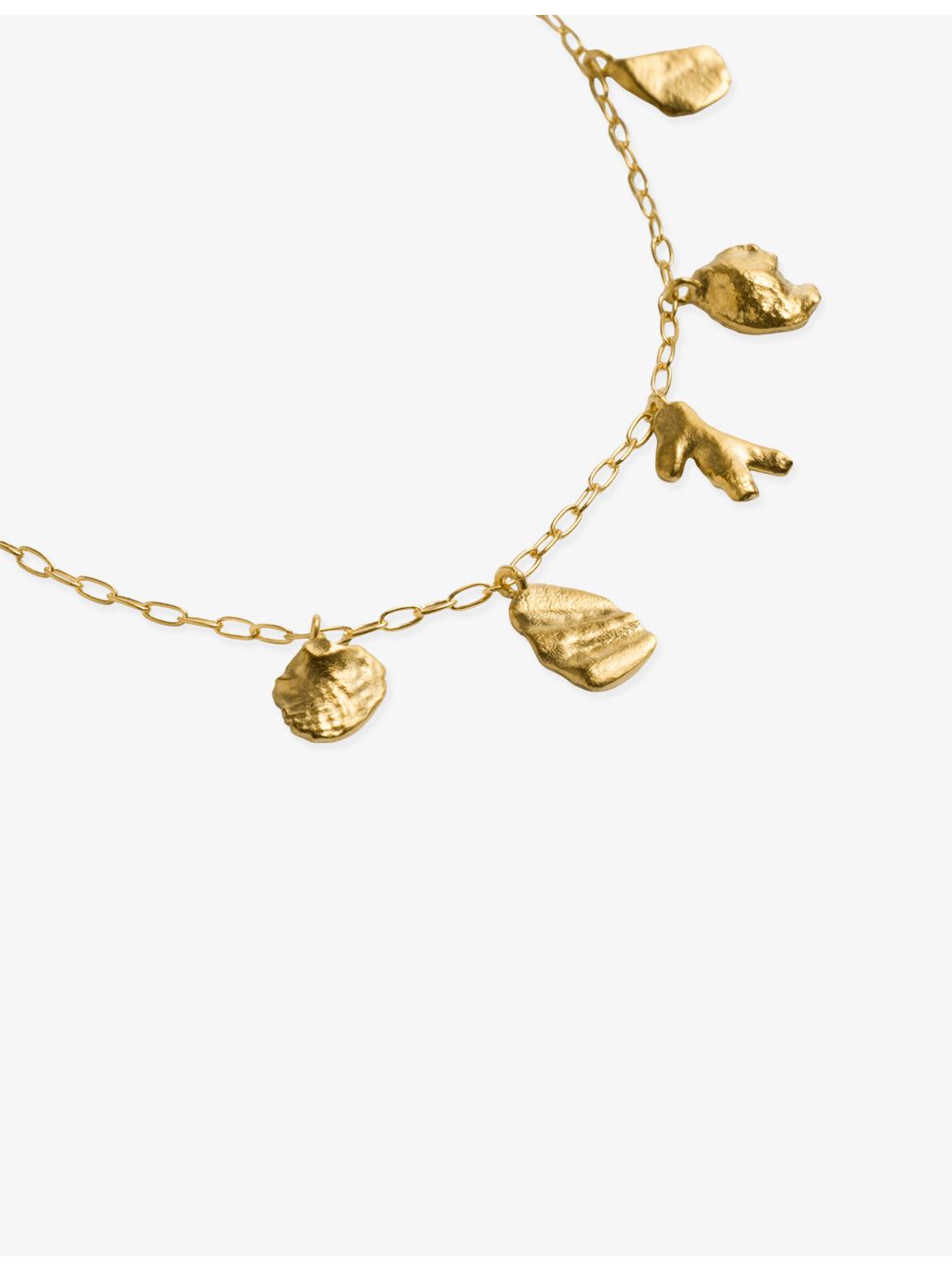 Monica Vinader asymmetric gold vermeil sterling silver chain bracelet (British brand)