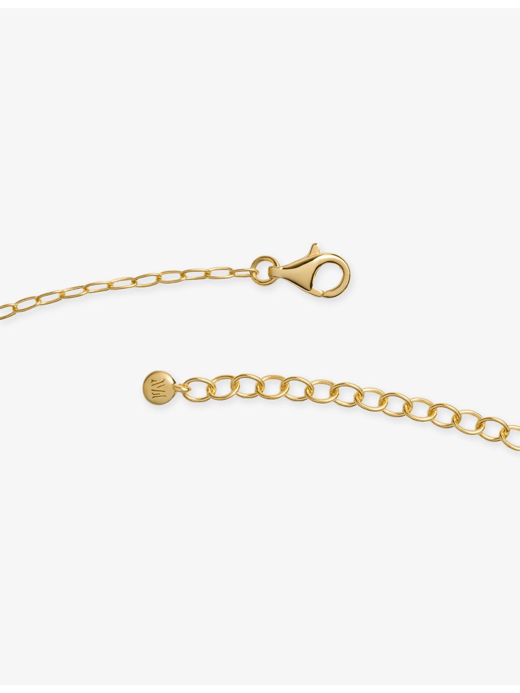 Monica Vinader asymmetric gold vermeil sterling silver chain bracelet (British brand)