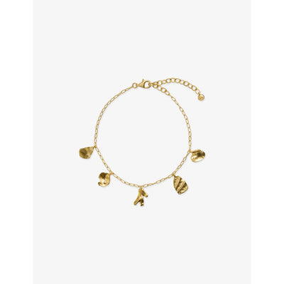 selfridges Monica Vinader Fragments Asymmetric 18ct Yellow Gold-Plated Vermeil Sterling Silver Chain Bracelet- Buy online at McGrocer