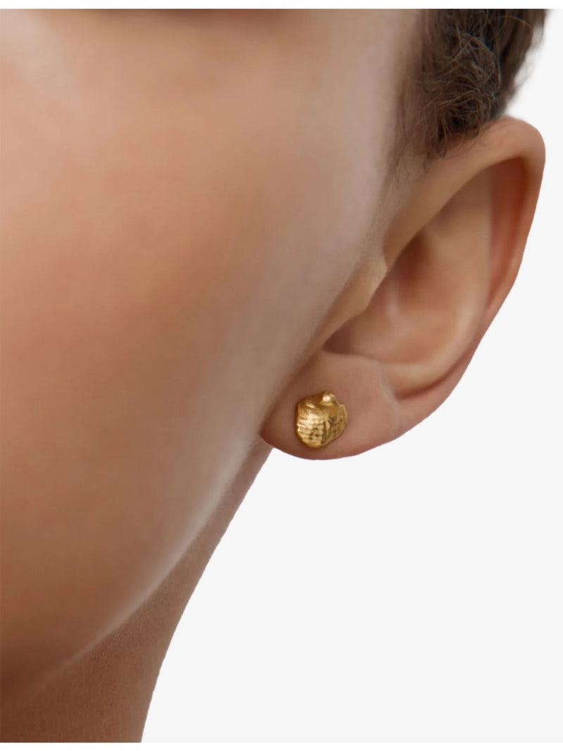 Monica Vinader Fragments vermeil stud earrings 18ct yellow gold, UK version