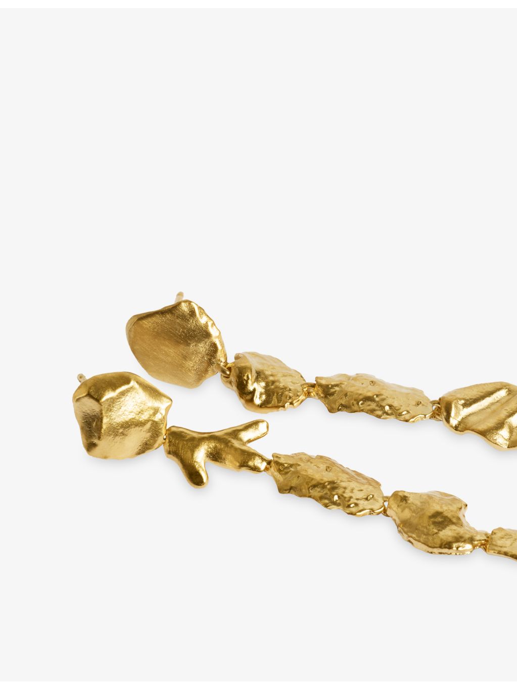 Monica Vinader Fragments 18ct gold vermeil drop earrings - British product