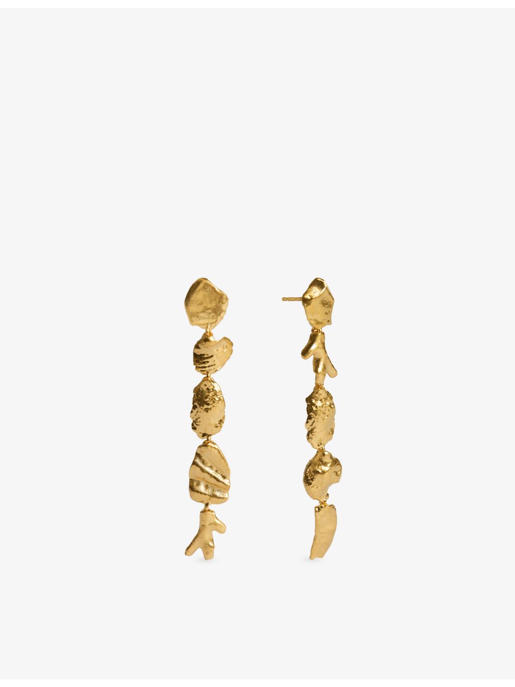 Monica Vinader Fragments 18ct gold vermeil drop earrings - British product