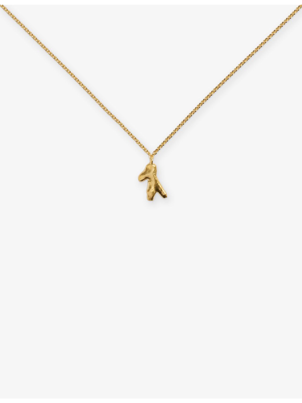 Monica Vinader small gold-plated pendant necklace (British brand)