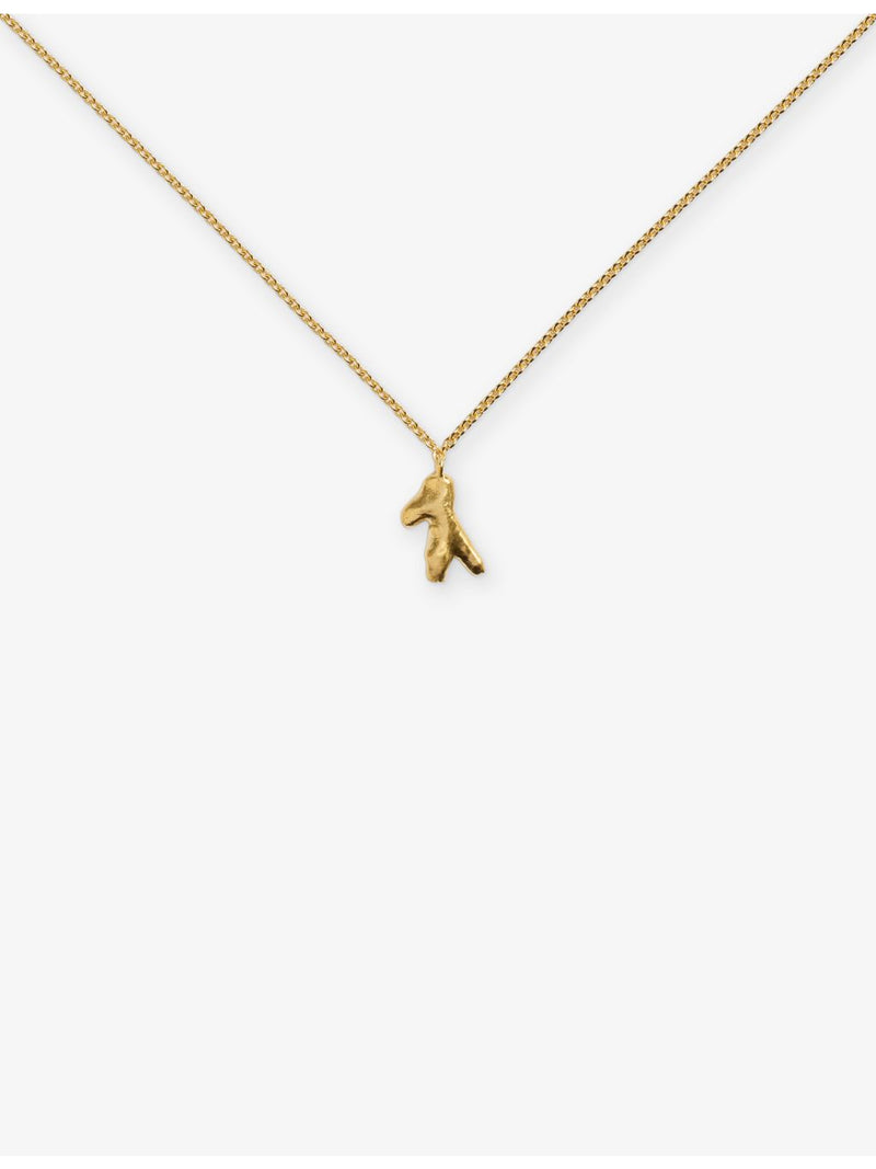 Monica Vinader small gold-plated pendant necklace (British brand)