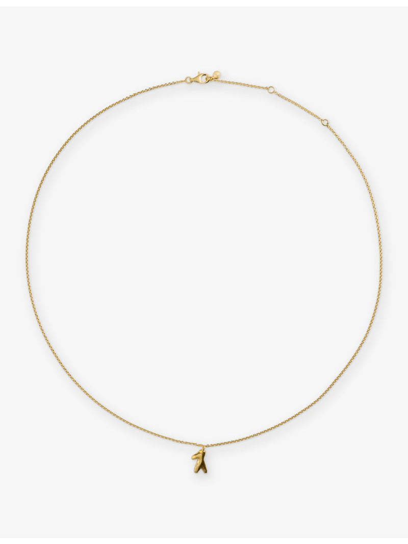 Monica Vinader small gold-plated pendant necklace (British brand)
