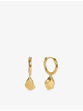 Monica Vinader vermeil sterling silver huggie earrings asymmetric charm, UK version